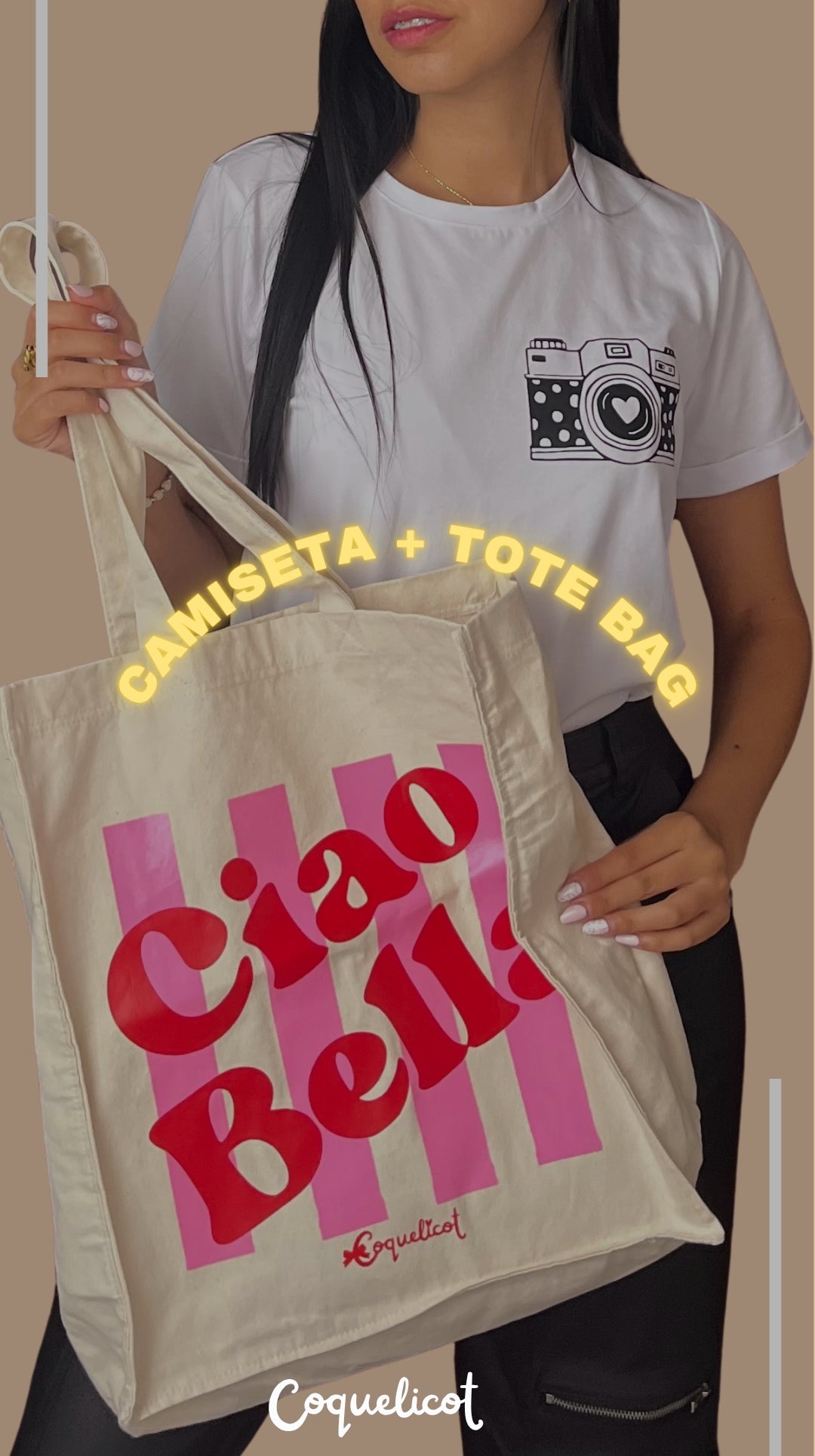 Camiseta + Tote Bag $69.900 - $̵7̵9̵.̵8̵0̵0̵