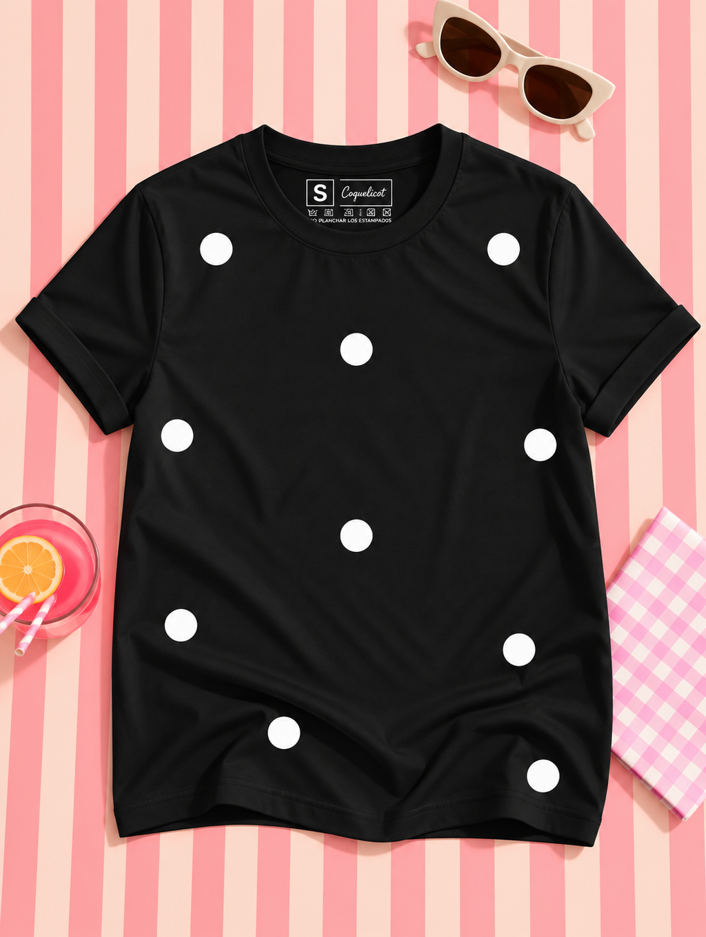 Camiseta Sweet Dots Black