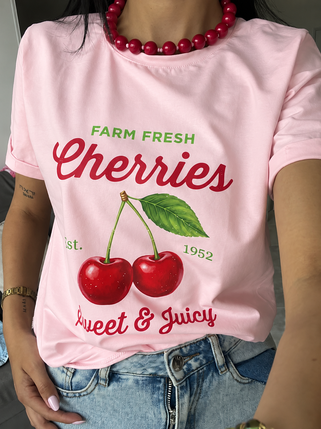 Camiseta Cherry Sweet & Juicy