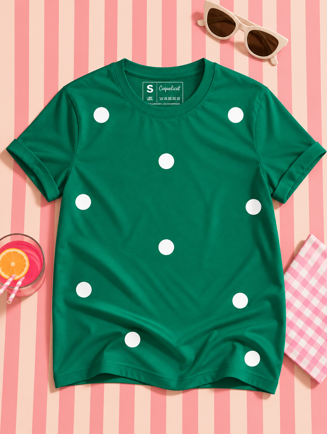 Camiseta Sweet Dots Verde