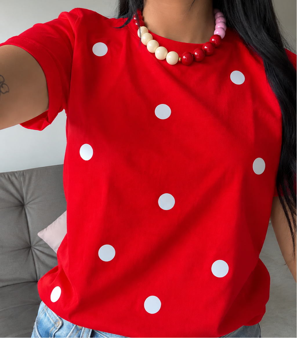 Camiseta Sweet Dots Roja