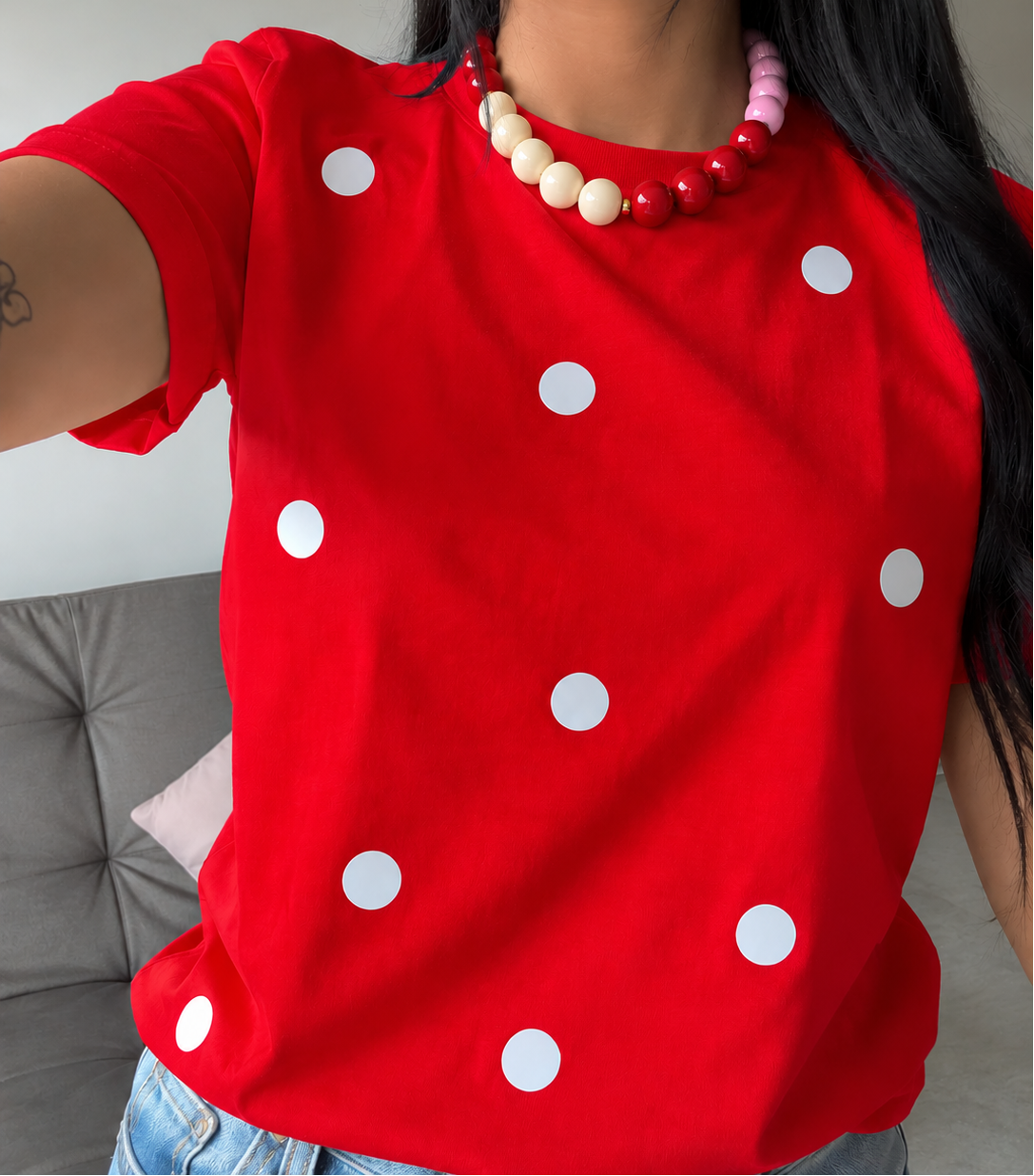 Camiseta Sweet Dots Roja