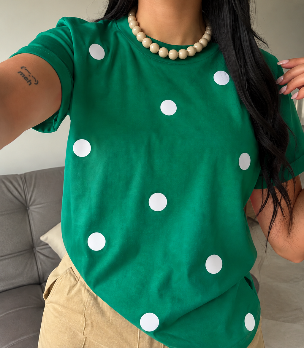 Camiseta Sweet Dots Verde