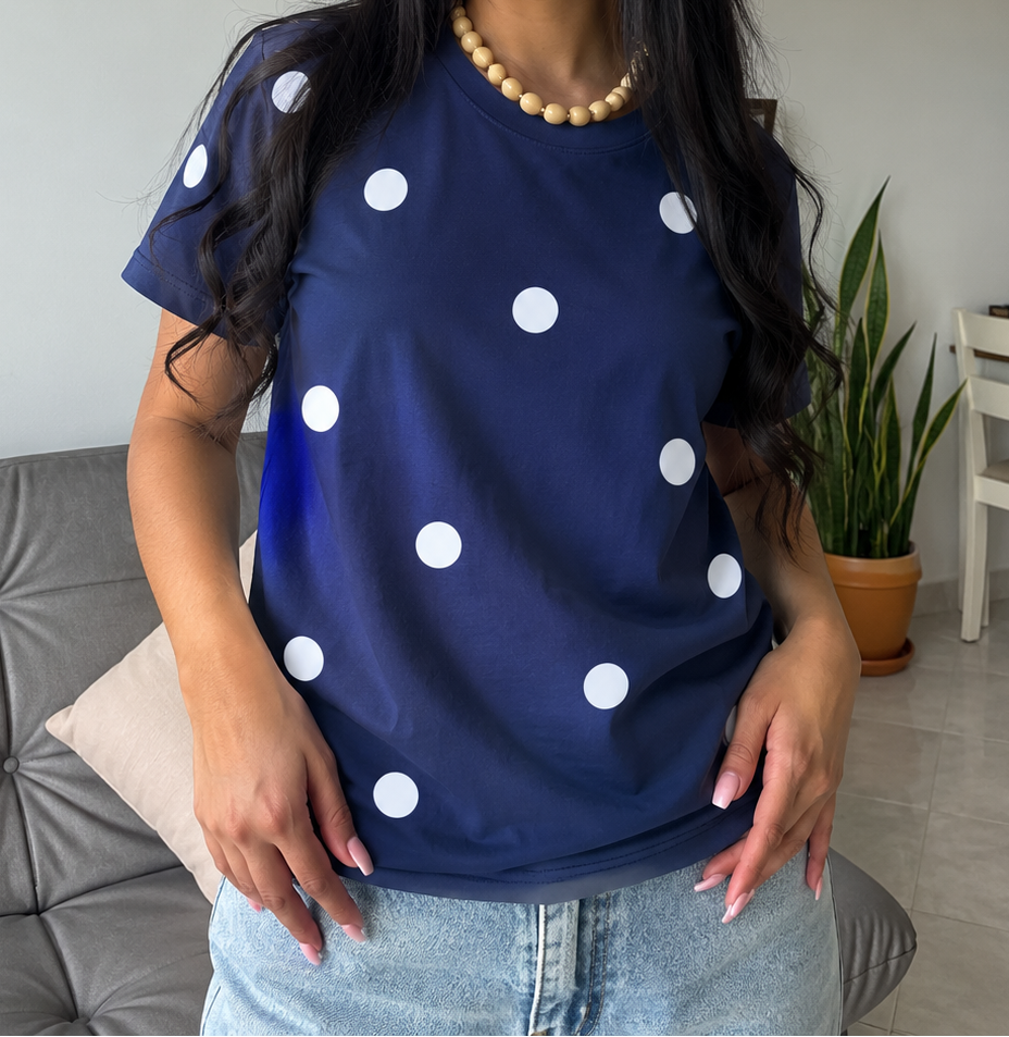 Camiseta Sweet Dots Azul Noche