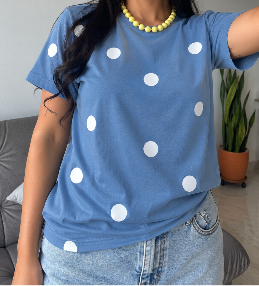 Camiseta Sweet Dots Azul