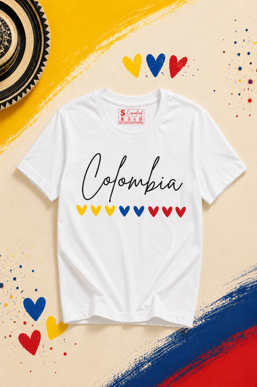 Camiseta Tricolor Hearts Col