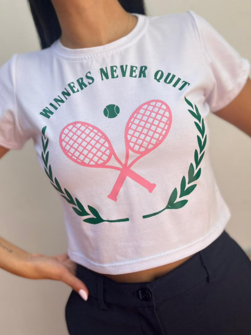 Baby Tee – Winners Never Quit