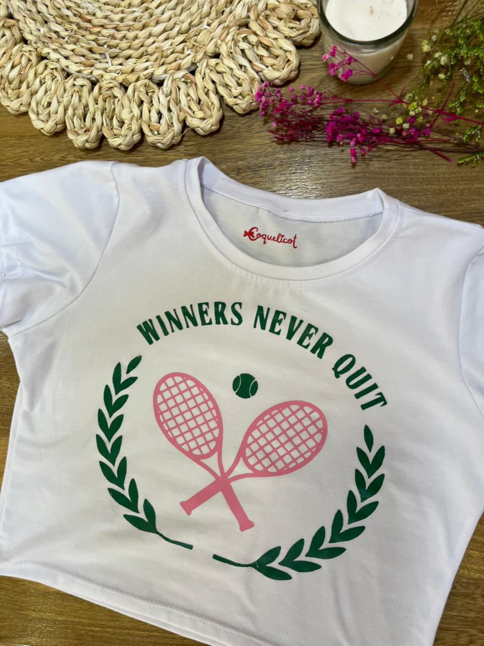 Baby Tee – Winners Never Quit