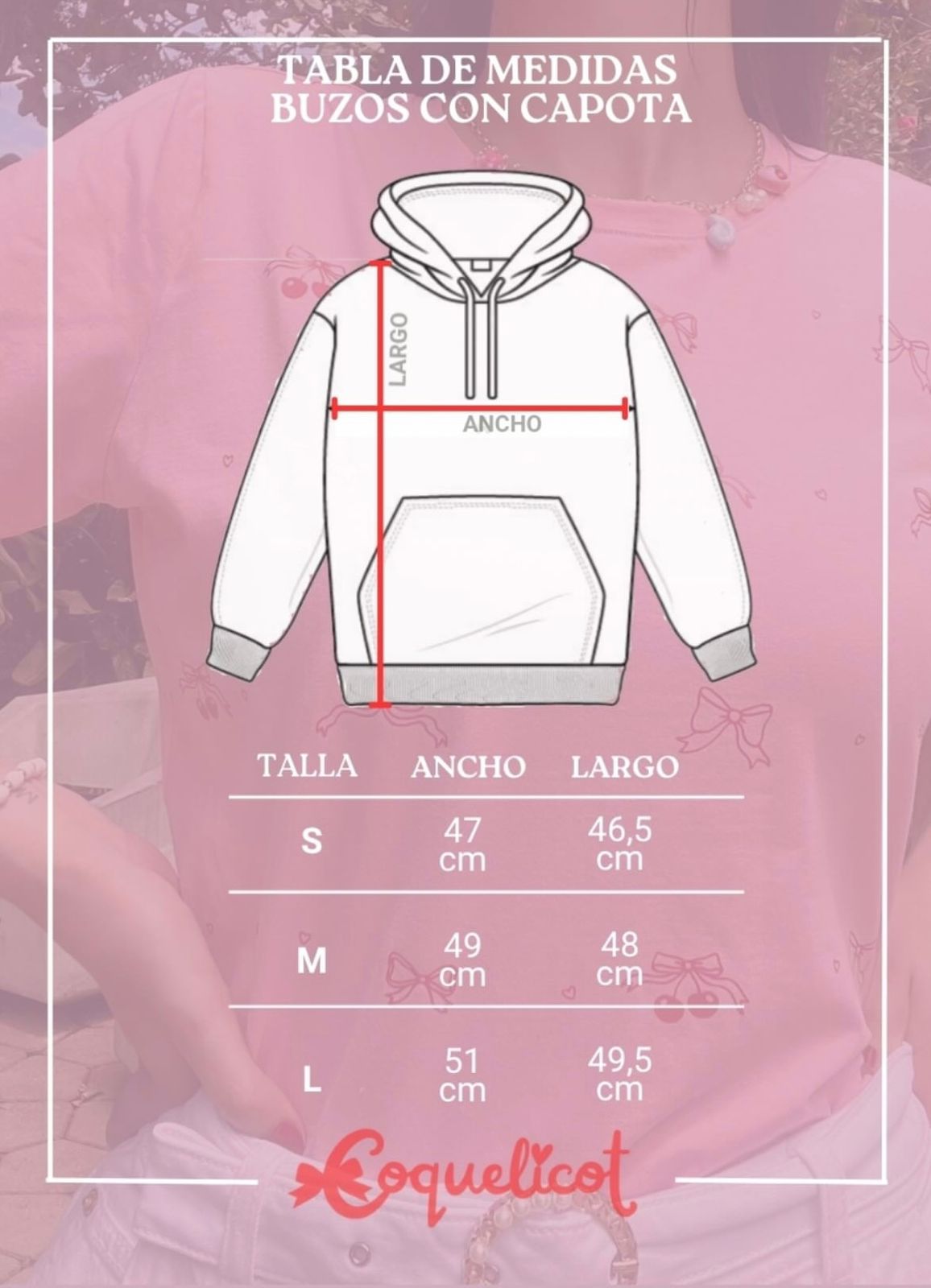 Buzo con capota Cherry bomb