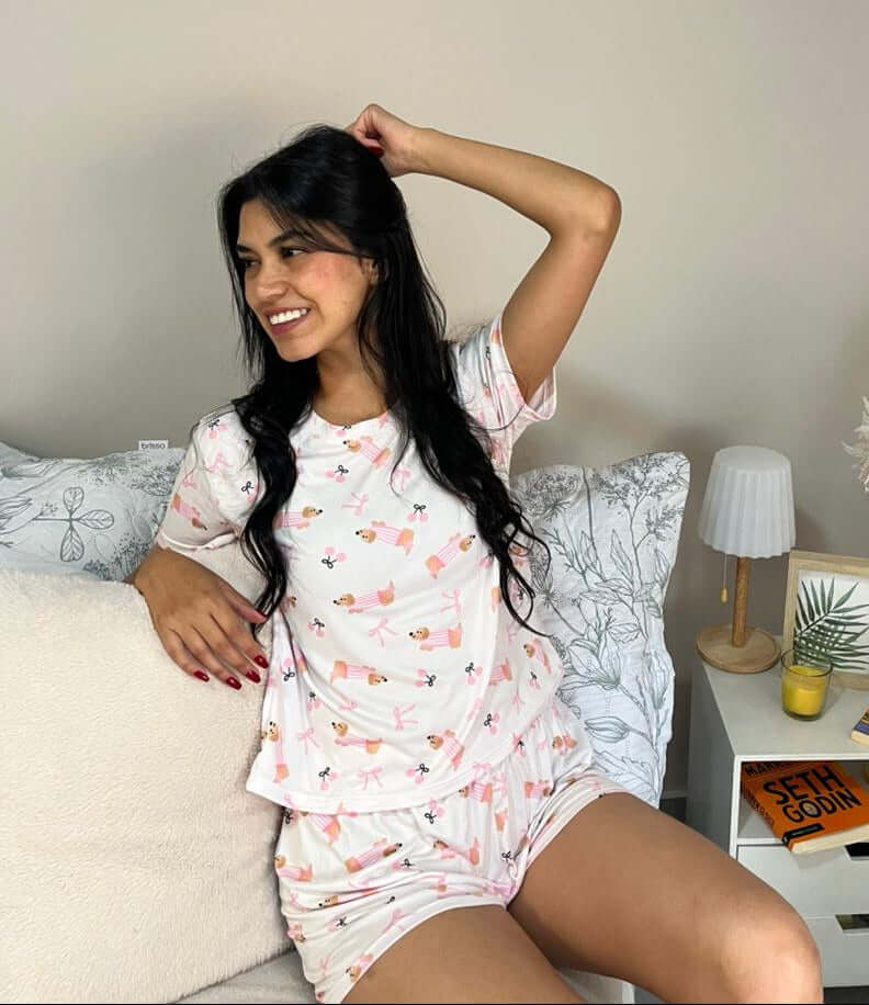 Pijama Cherry Puppy Dreams