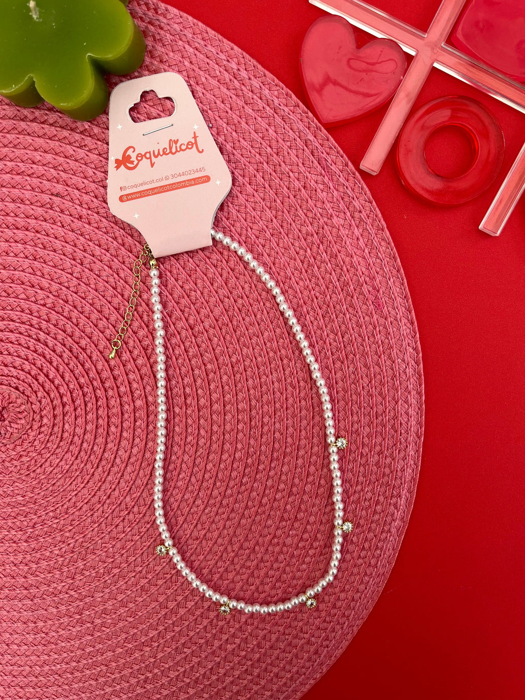 Cadena Pearl Glow - Coquelicot