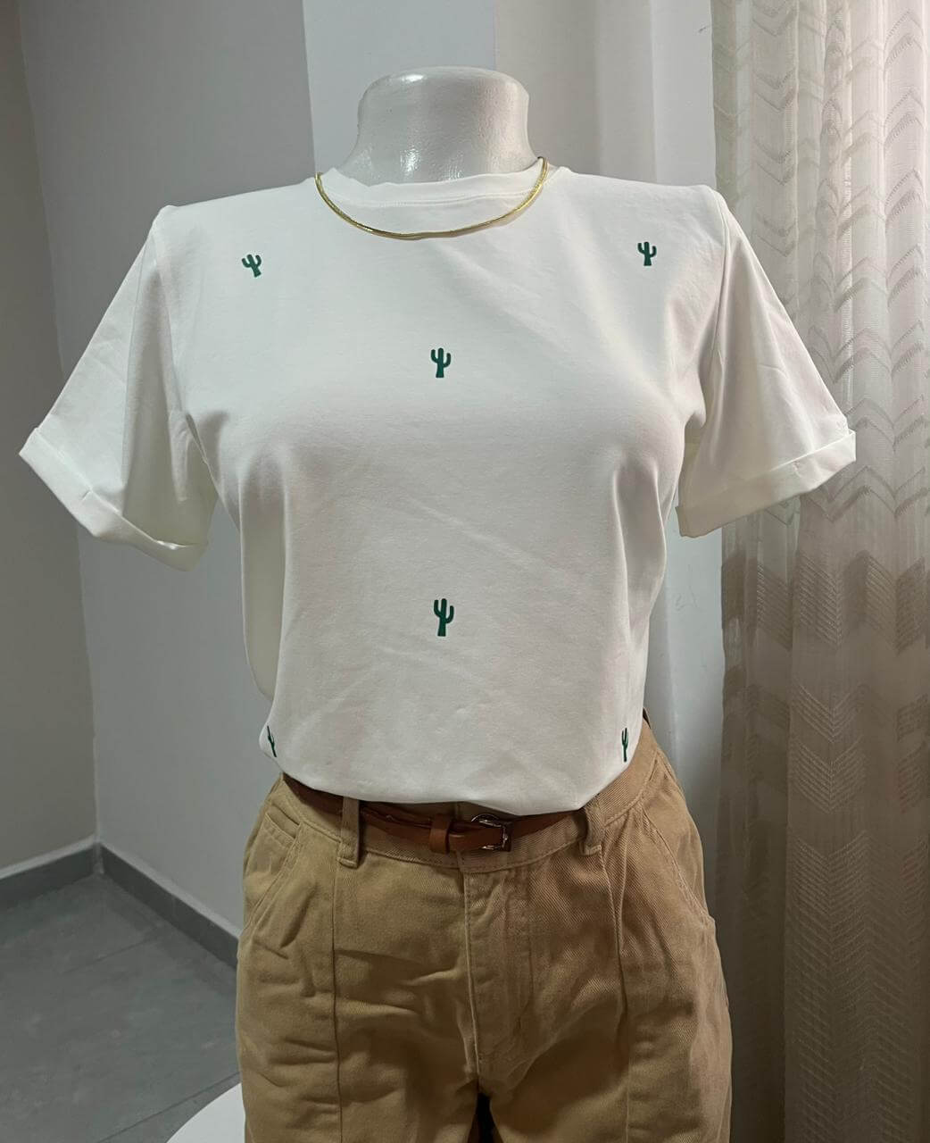 Camiseta Cactus Chic - Coquelicot