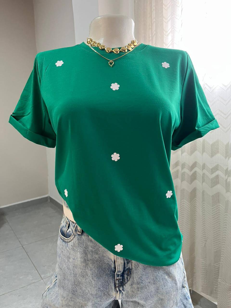 Camiseta Daisy Matcha - Coquelicot