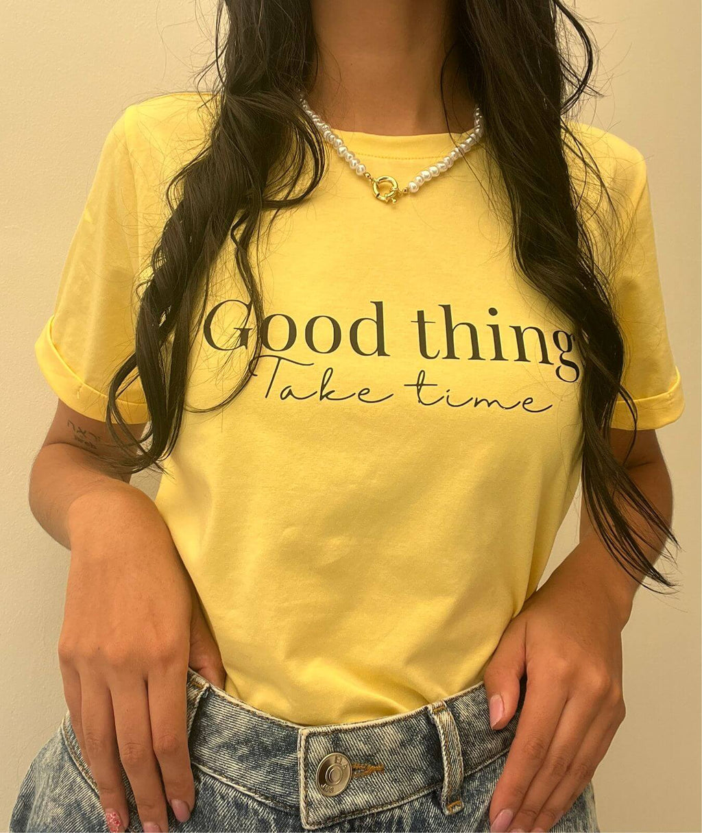 Camiseta Good Things - Coquelicot
