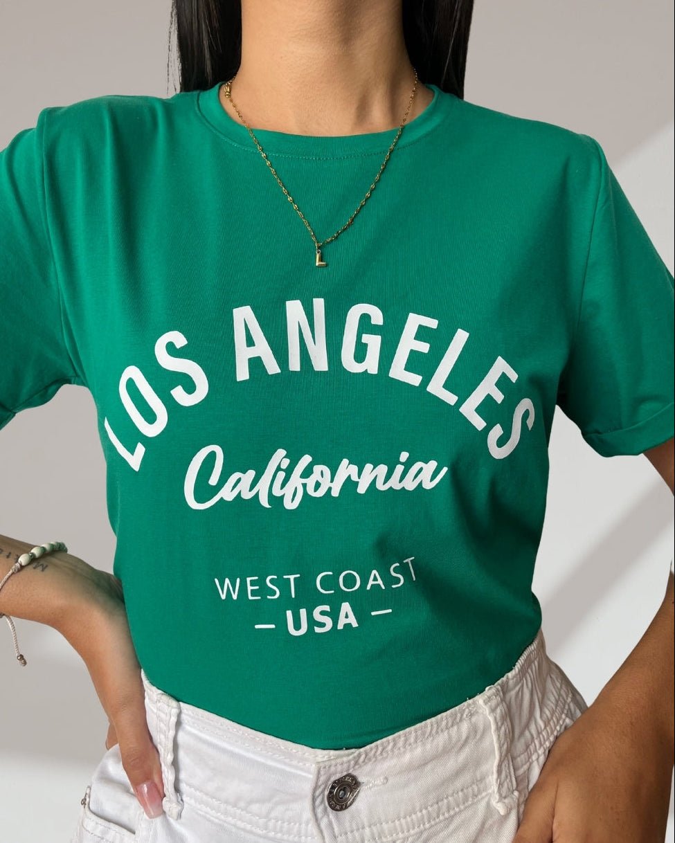 Camiseta Los Angeles - Coquelicot
