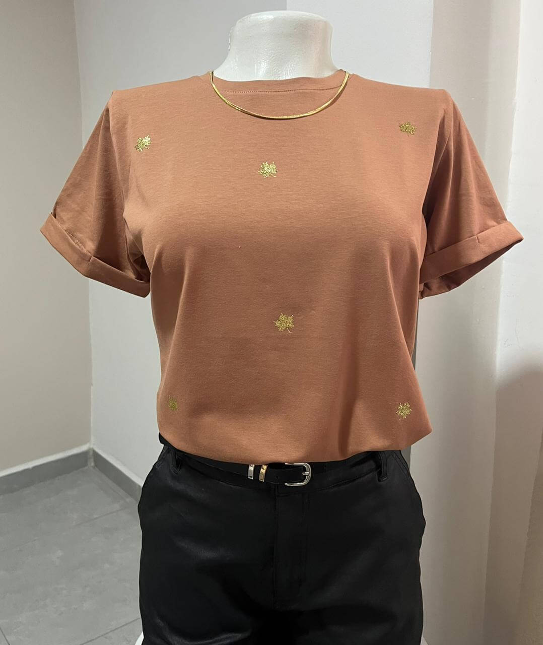 Camiseta Maple Glow - Coquelicot