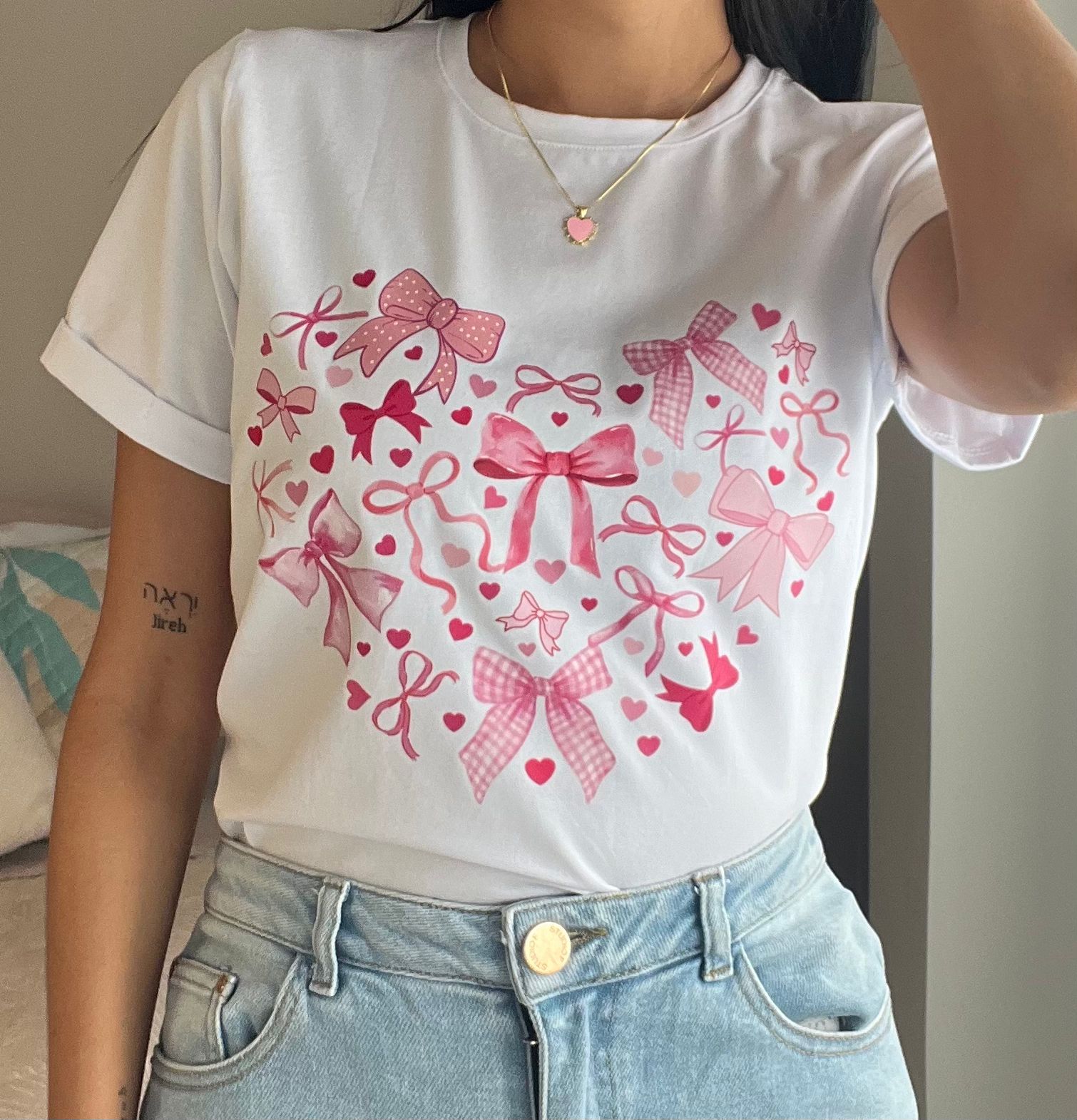 Camiseta Sweet Bows - Coquelicot