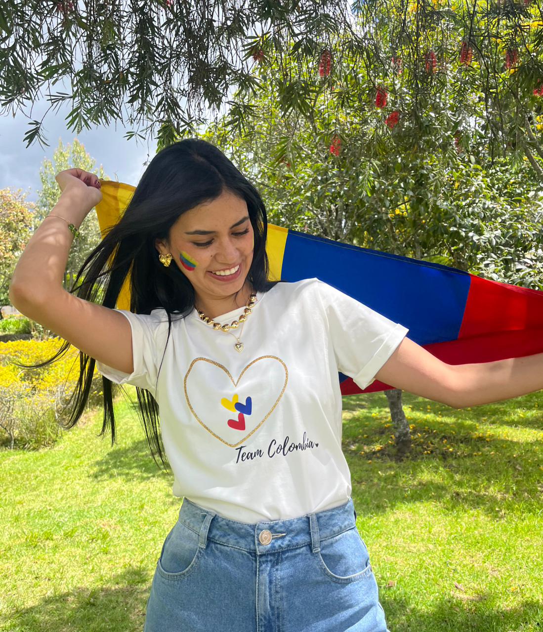 Camiseta Tricolor Soul - Coquelicot
