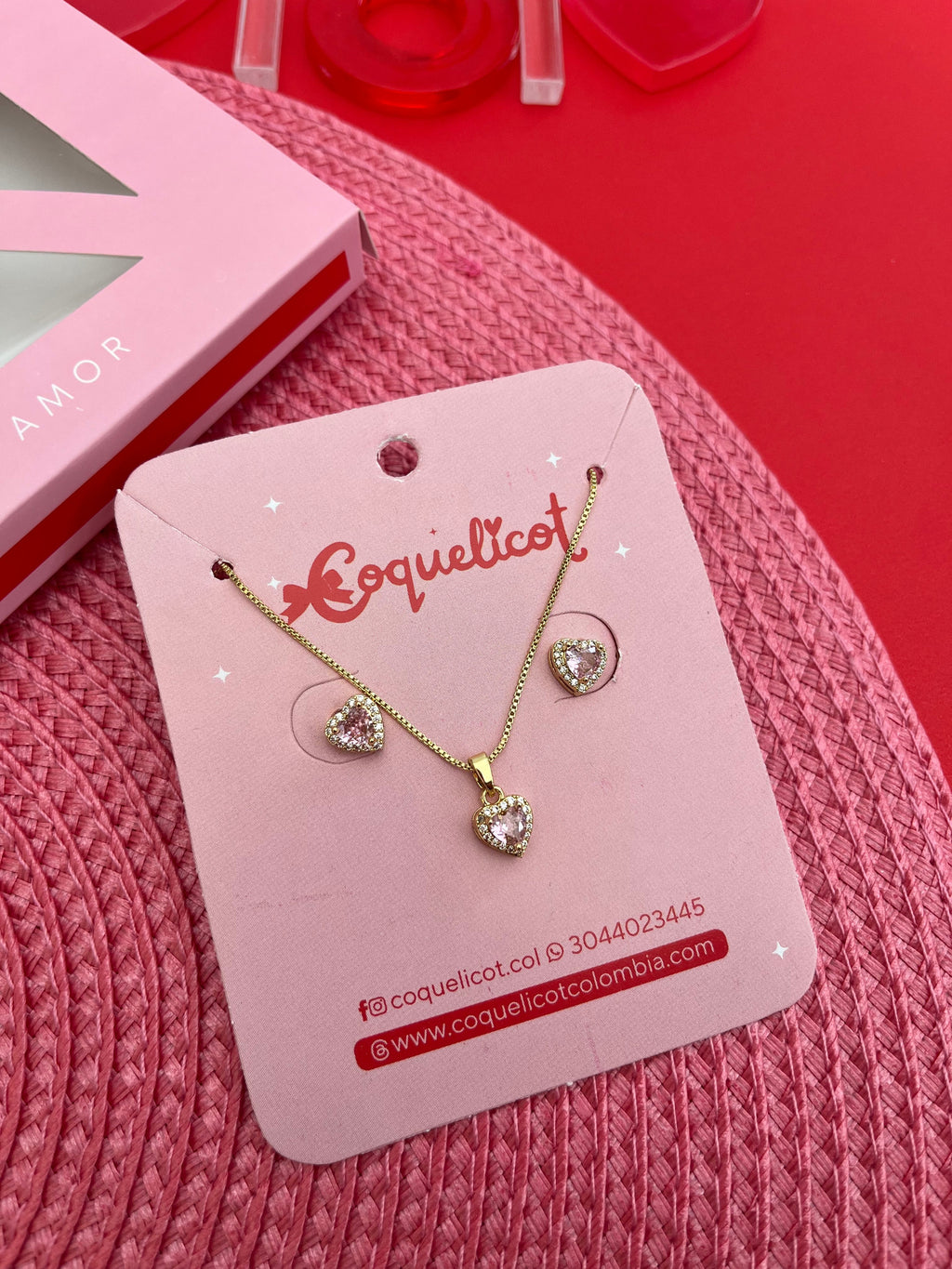 Combo Set Amore + Caja regalo - Coquelicot