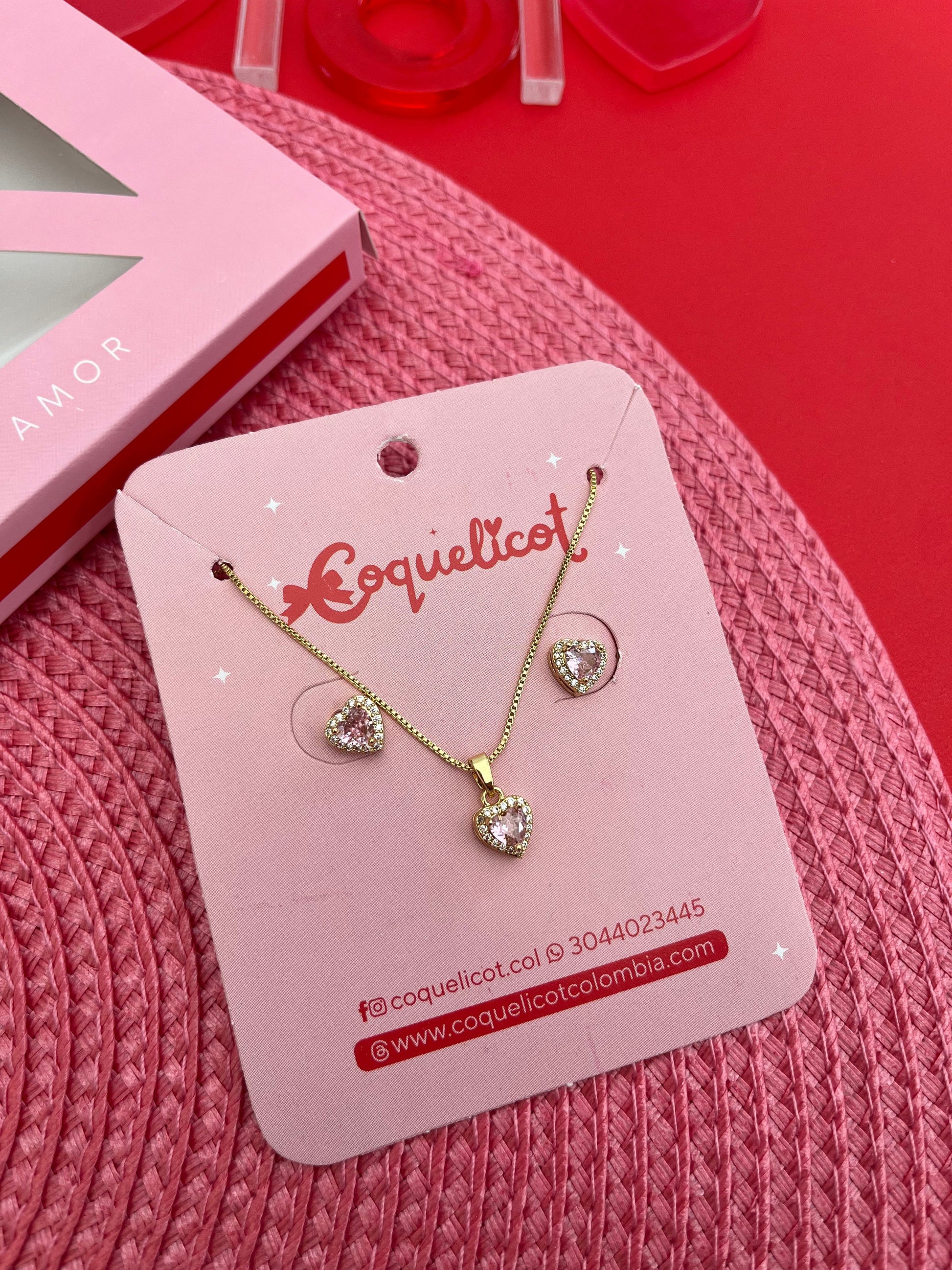 Combo Set Amore + Caja regalo - Coquelicot