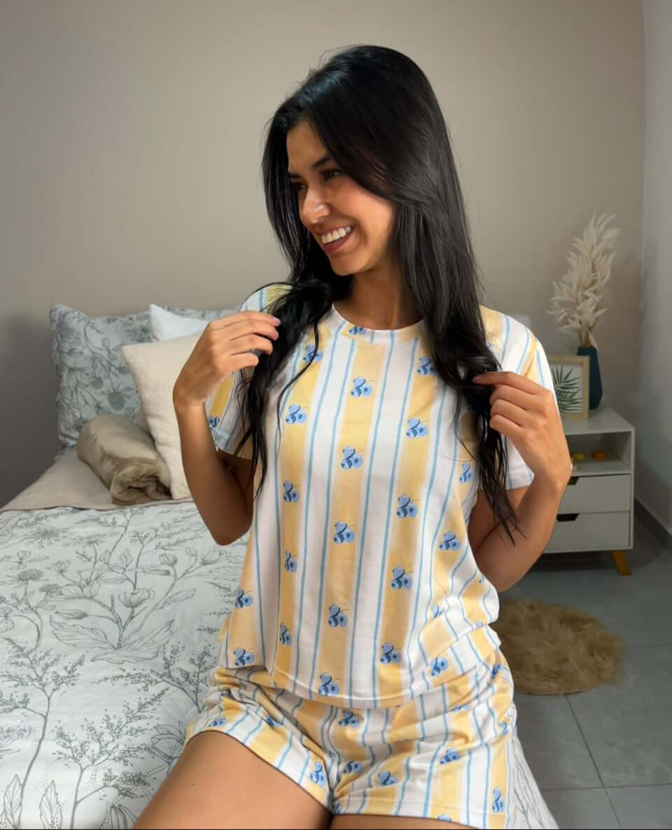 Pijama Blueberry Bliss Dreams - Coquelicot