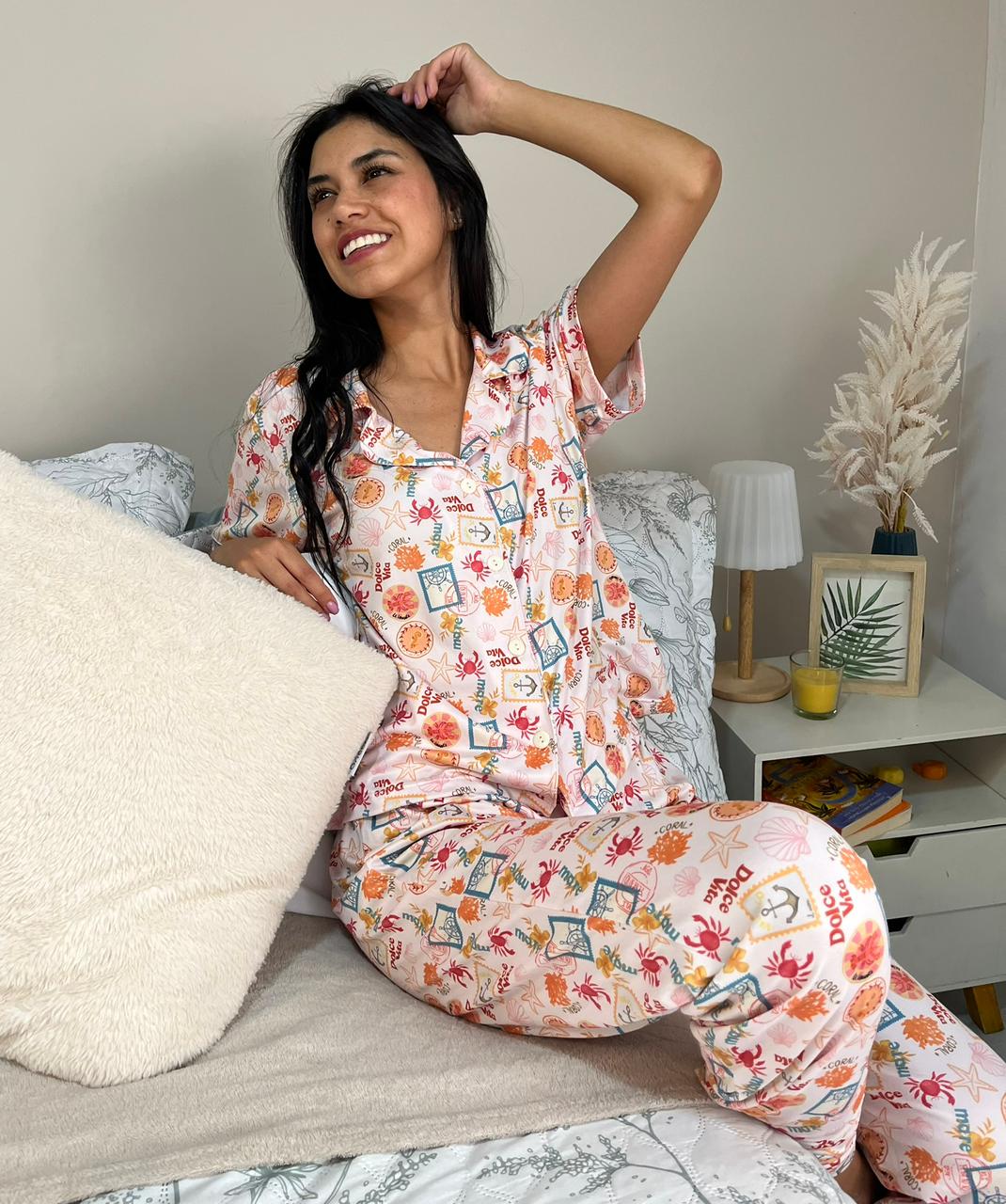 Pijama Dolce Summer Dreams - Coquelicot
