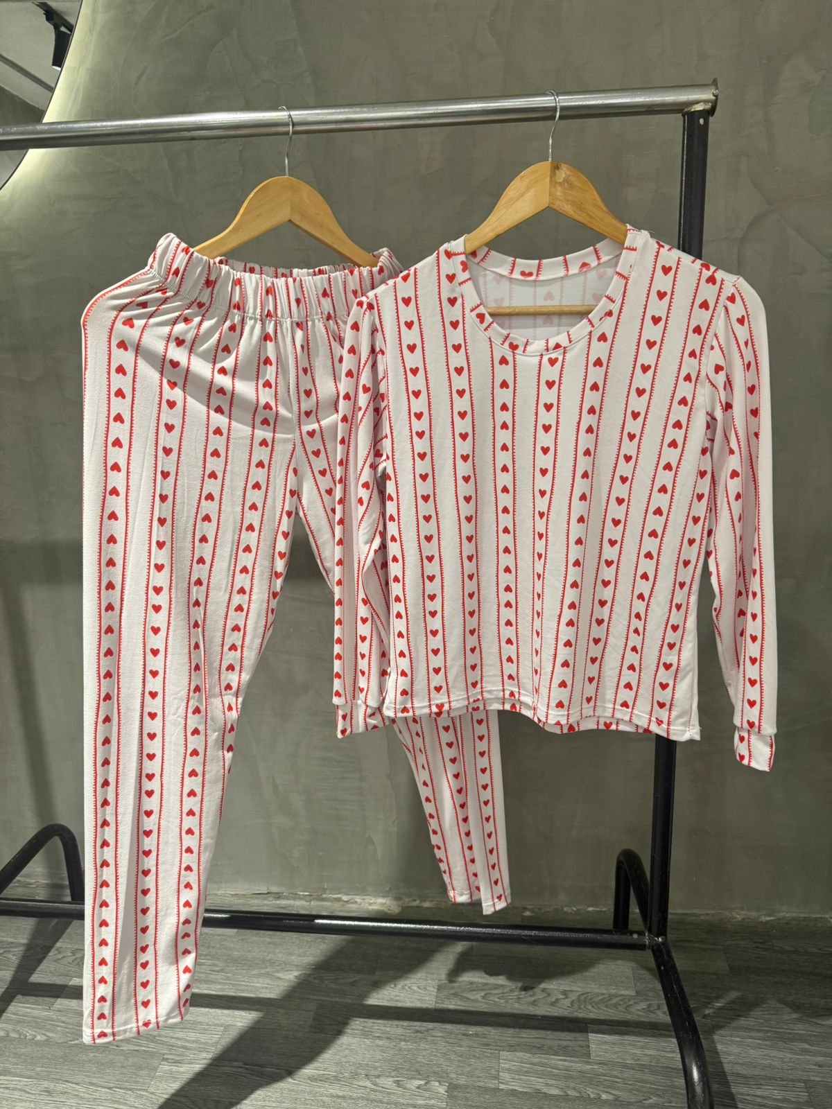 Pijama Sweet Red Hearts - Coquelicot